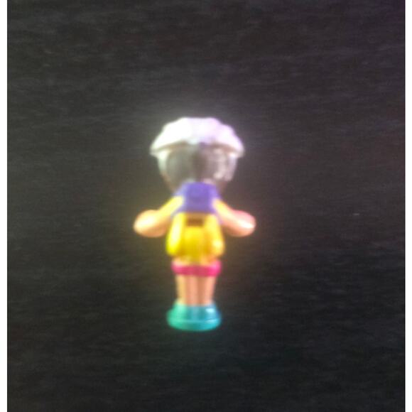 Vintage Polly Pocket Bluebird 1994 Polly On The Go Bicycle Friends Michelle Doll - Picture 4 of 4